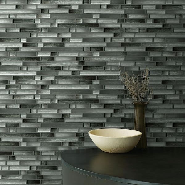Stormy Tide Interlocking 12 in. x 12 in. x 0.31 in. Glass Mesh-Mounted Mosaic Wall Tile (9.8 sq. ft./Case)