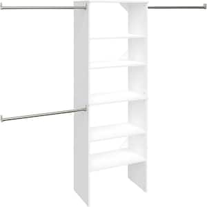 25 in. W White Wood Closet System