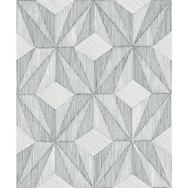 A-Street Prints Paragon Slate Geometric Slate Wallpaper Sample