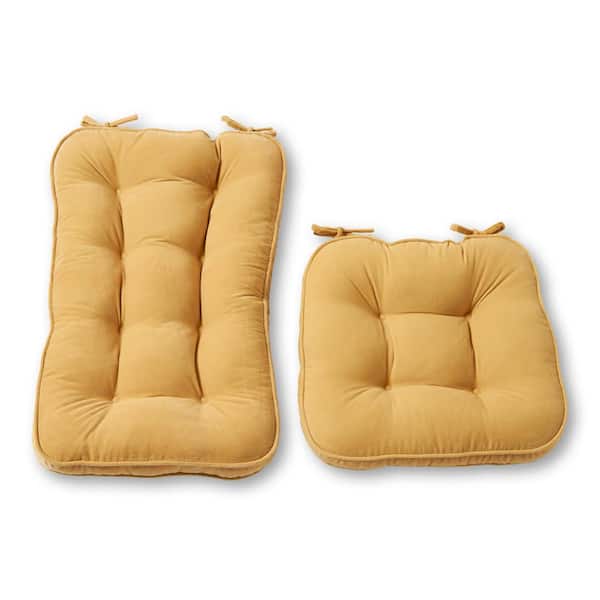 Hyatt Buttercream 2-Piece Jumbo Rocking Chair Cushion Set