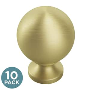 (10-Pack) Orb 1-3/16 in. (30 mm) Modern Gold Round Cabinet Knob