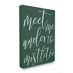 30 in. x 40 in. "Meet Me Under the Mistletoe Christmas" by Daphne Polselli Printed Canvas Wall Art