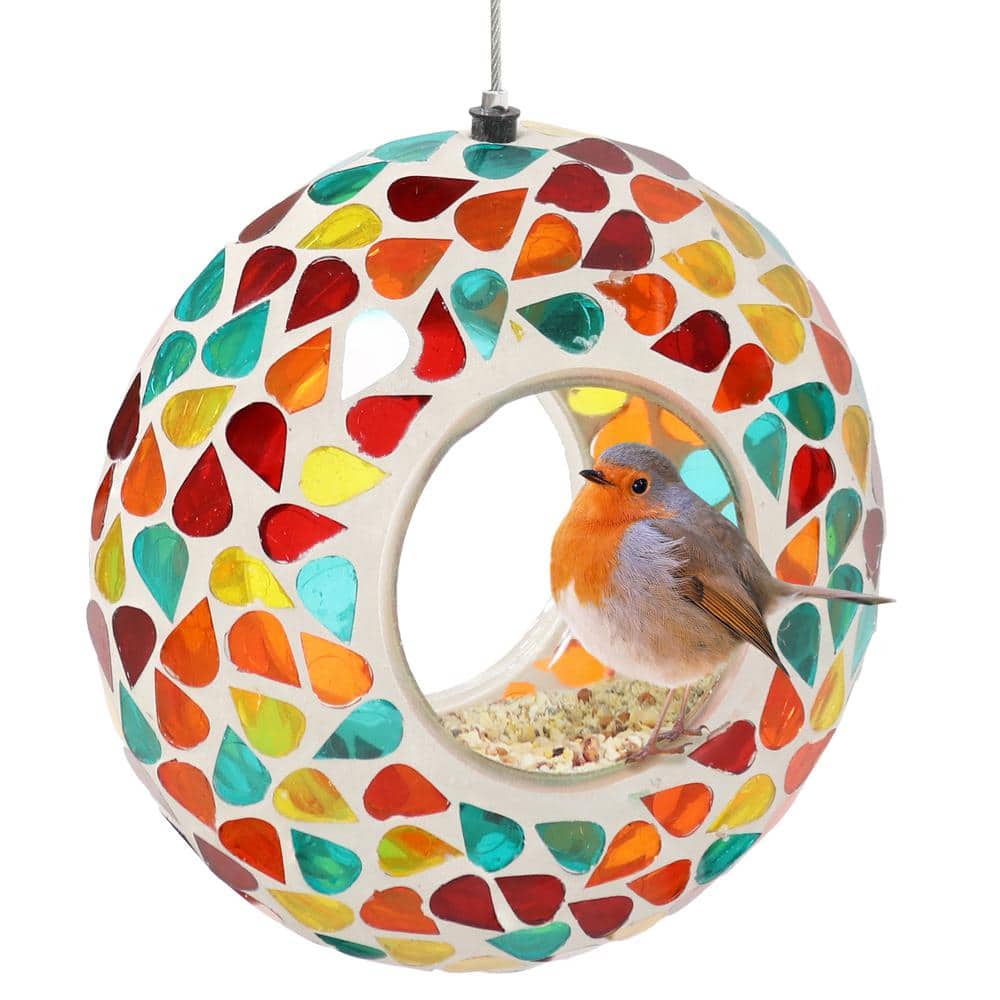 Glass Mosaic Confetti Fly-Through Bird Feeder price history on PriceWatchPro
