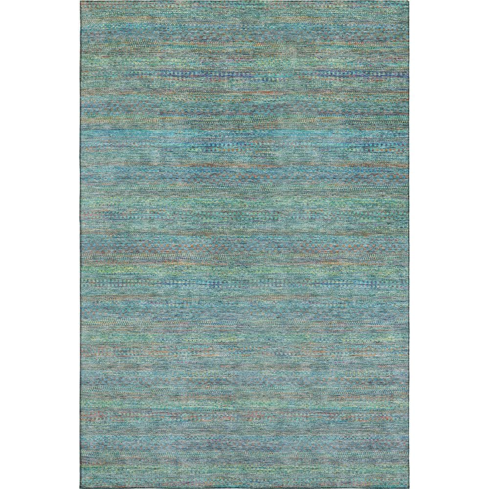 Mayfield Premium Machine Washable Abstract AMF2148 Teal 5 ft. x 7 ft. 6 in. Area Rug price history on PriceWatchPro