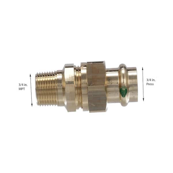 ProPress 3/4 in. Press x 3/4 in. MPT Zero-Lead Bronze Union
