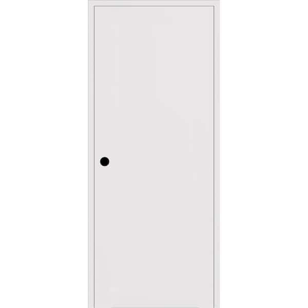 Flush N DIY-Friendly 36 in. x 80 in. Right-Hand Primed Solid Composite Core Wood Single Prehung Interior Door