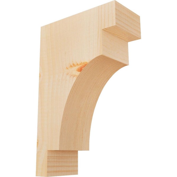 Ekena Millwork 3-1/2 in. x 8 in. x 12 in. Douglas Fir Mediterranean Smooth Corbel