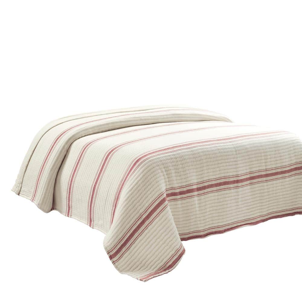 Cozy Farmhouse Red Cotton Full/Queen Reversible Quilt