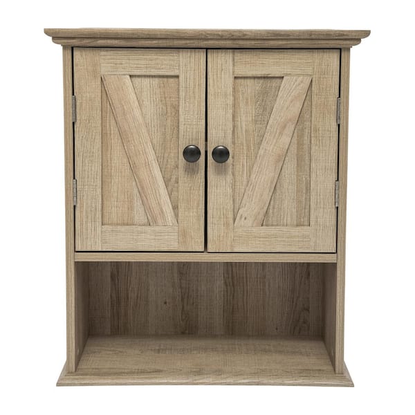 Dune 21 in. W x 9 in. D x 24 in. H Bathroom Storage Wall Cabinet in Brown