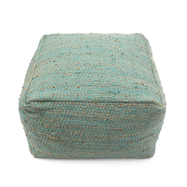 Unbranded Abella Aqua Square Pouf