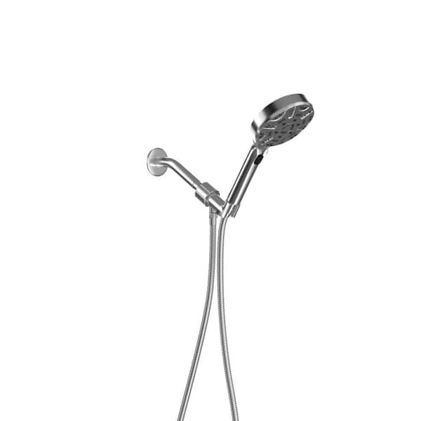 8-Spray Settings Wall Mount Handheld Shower Head 1.8 GPM Dual Shower Heads Adjustable Shower System in Chrome