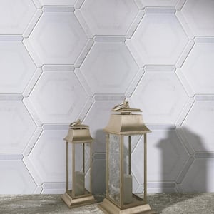 Ibiza White Hexagon 8.58 in. x 9.89 in. Matte Porcelain Floor and Wall Tile (8.07 sq. ft./Case)