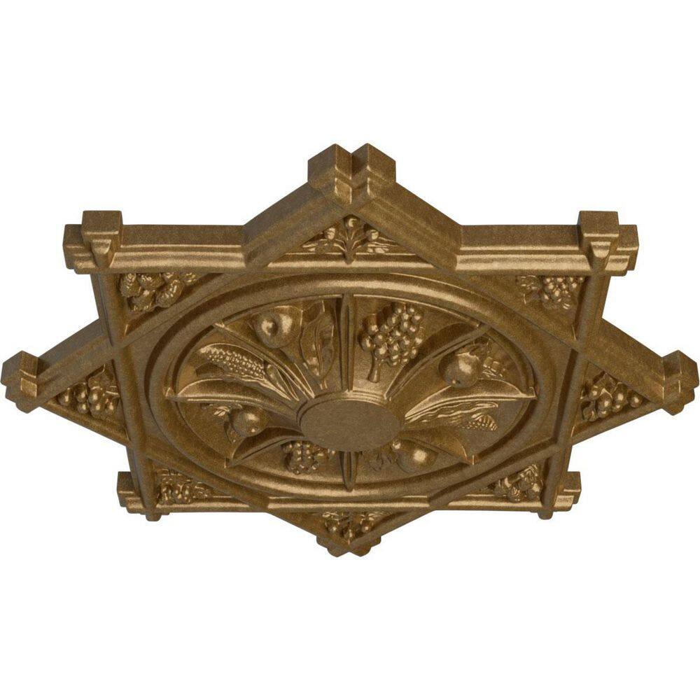 Hand-Painted Pale Gold Urethane Ceiling Medallion, 38.25"