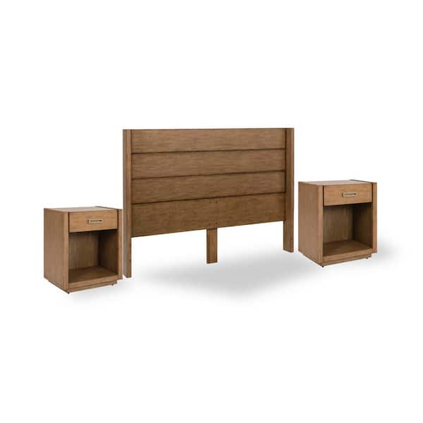 HOMESTYLES Big Sur 3-Piece Brown Full/Queen Bedroom Set