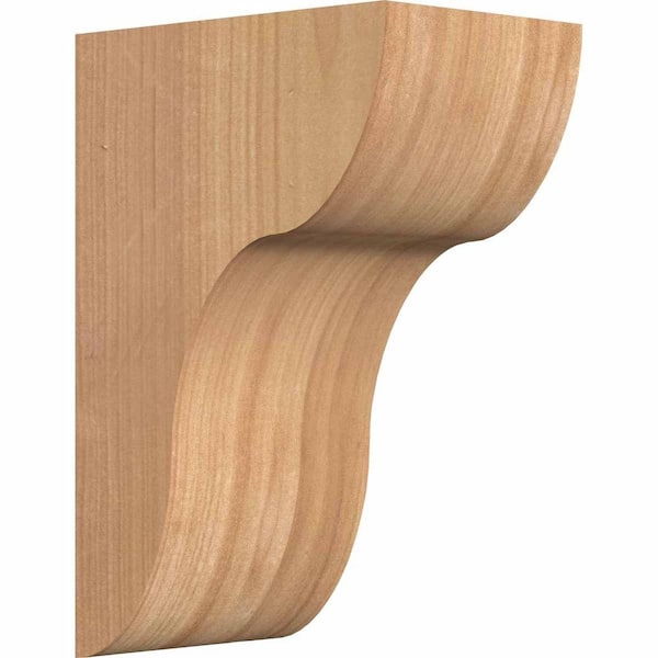 Ekena Millwork 5-1/2 in. x 8 in. x 12 in. Western Red Cedar Carmel Smooth Corbel