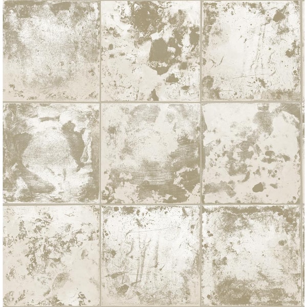 NuWallpaper Metal Sheet Silver Metallic Vinyl Peel and Stick Wallpaper