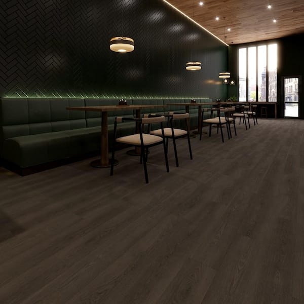 Lucida USA GlueCore Pro Chino Brown 28-mil x 7-in W x 48-in L Waterproof Glue Down Luxury Vinyl Plank Flooring (23.5-sq ft/ Carton)