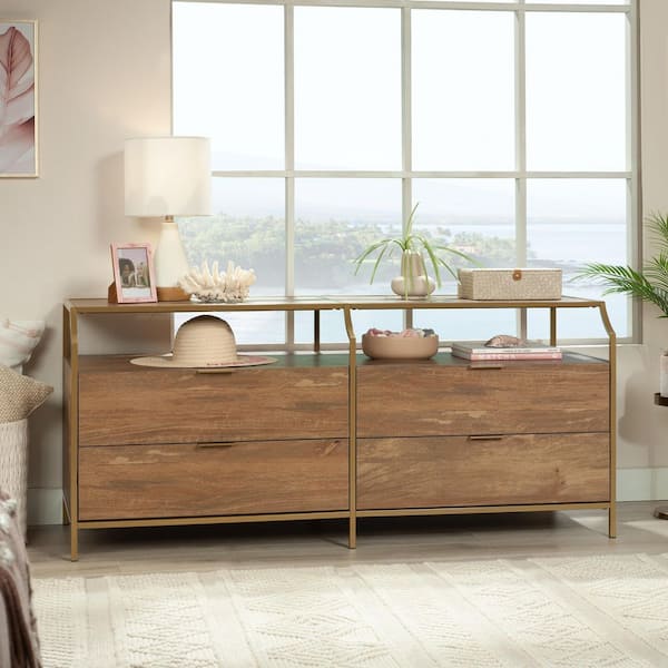 Sauder International Lux 4-Drawer Dresser, Sindoori Mango Finish Sauder International Lux 4-Drawer Dresser, Sindoori Mango Finish