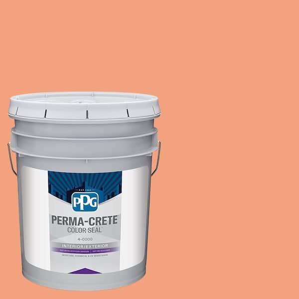 Perma-Crete Color Seal 5 gal. PPG1195-5 Coral Silk Satin Interior/Exterior Concrete Stain