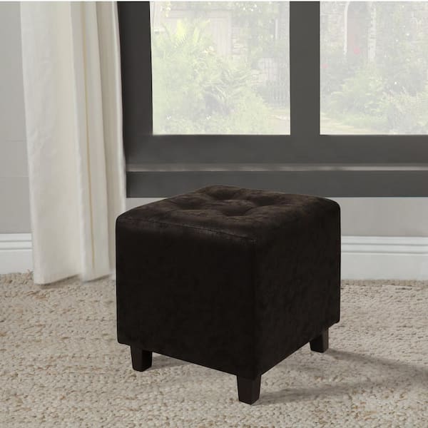 faux leather ottoman stool