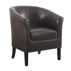 Anthony Brown Faux Leather Club Chair