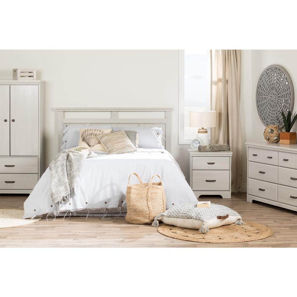 Versa Full/Queen White Laminated Wood Headboard