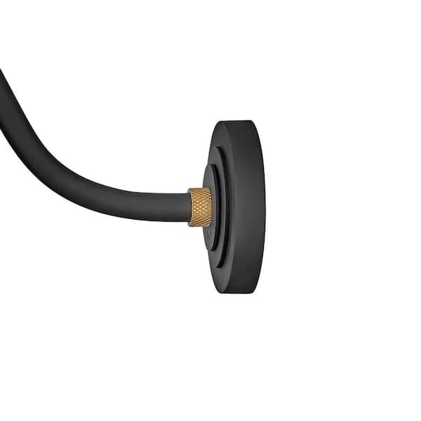 HINKLEY - Foundry Medium 1-Light Textured Black Gooseneck Outdoor Barn Light Sconce