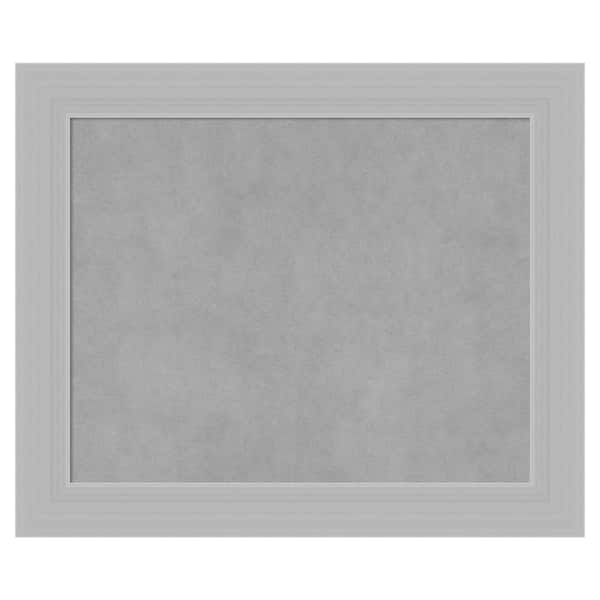 Amanti Art Brushed Sterling Silver 24 in. x 20 in. Framed Magnetic Board