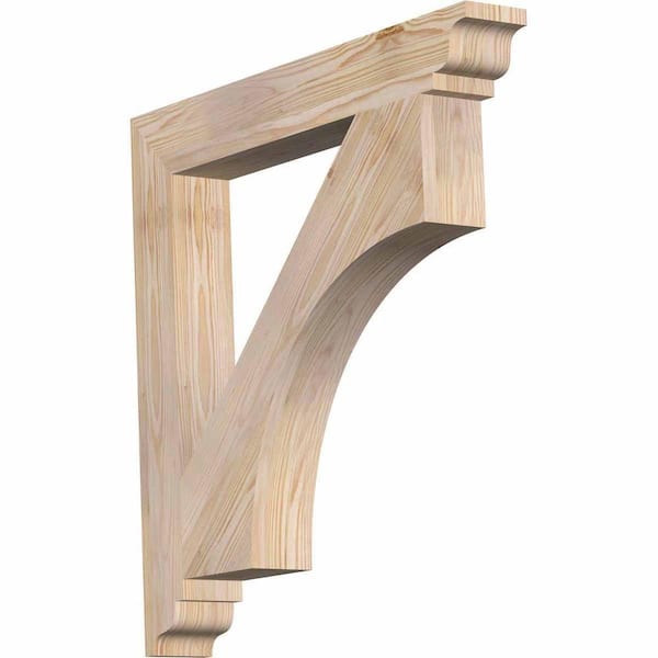 Ekena Millwork 5.5 in. x 32 in. x 32 in. Douglas Fir Westlake Traditional Smooth Bracket