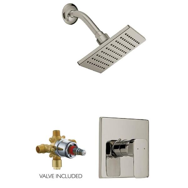 Design House Karsen Single Handle 1-Spray Tub and Shower Faucet Trim Kit in Satin Nickel (Valve Included)