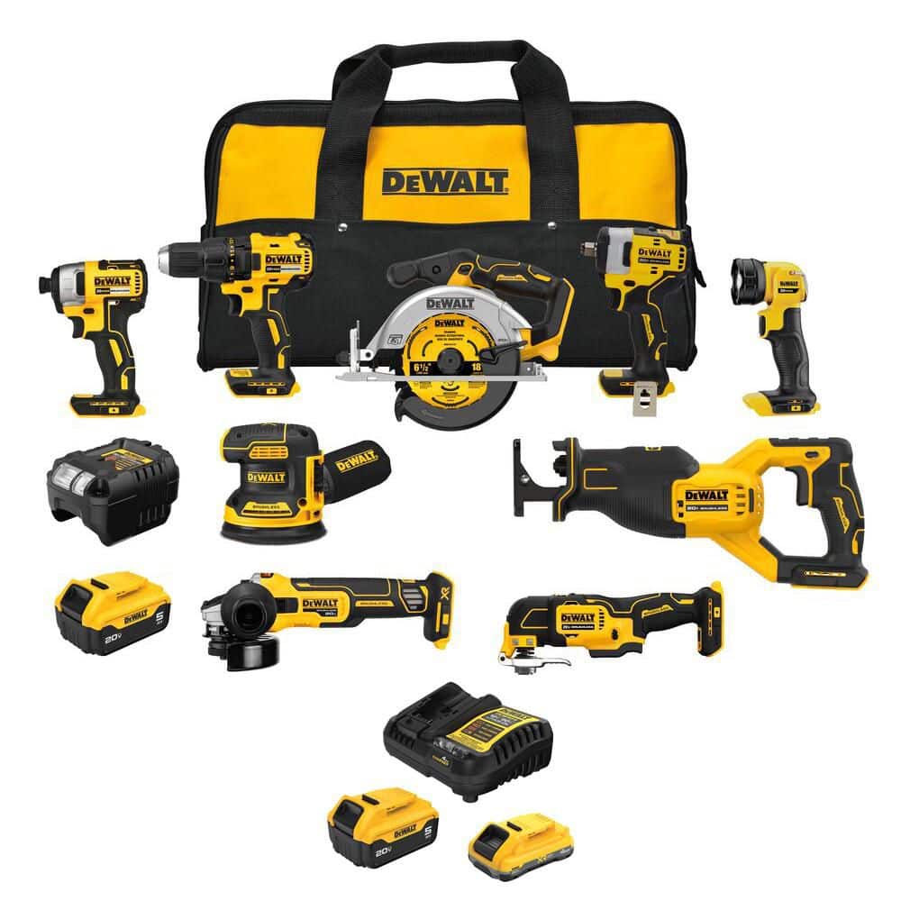 20V MAX Lithium-Ion Cordless 9-Tool Combo Kit with (2) 5.0 Ah Batteries and Charger price history on PriceWatchPro
