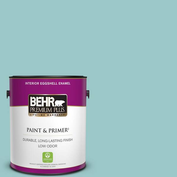 BEHR PREMIUM PLUS 1 gal. MQ608 Aquifer Eggshell Enamel Low Odor