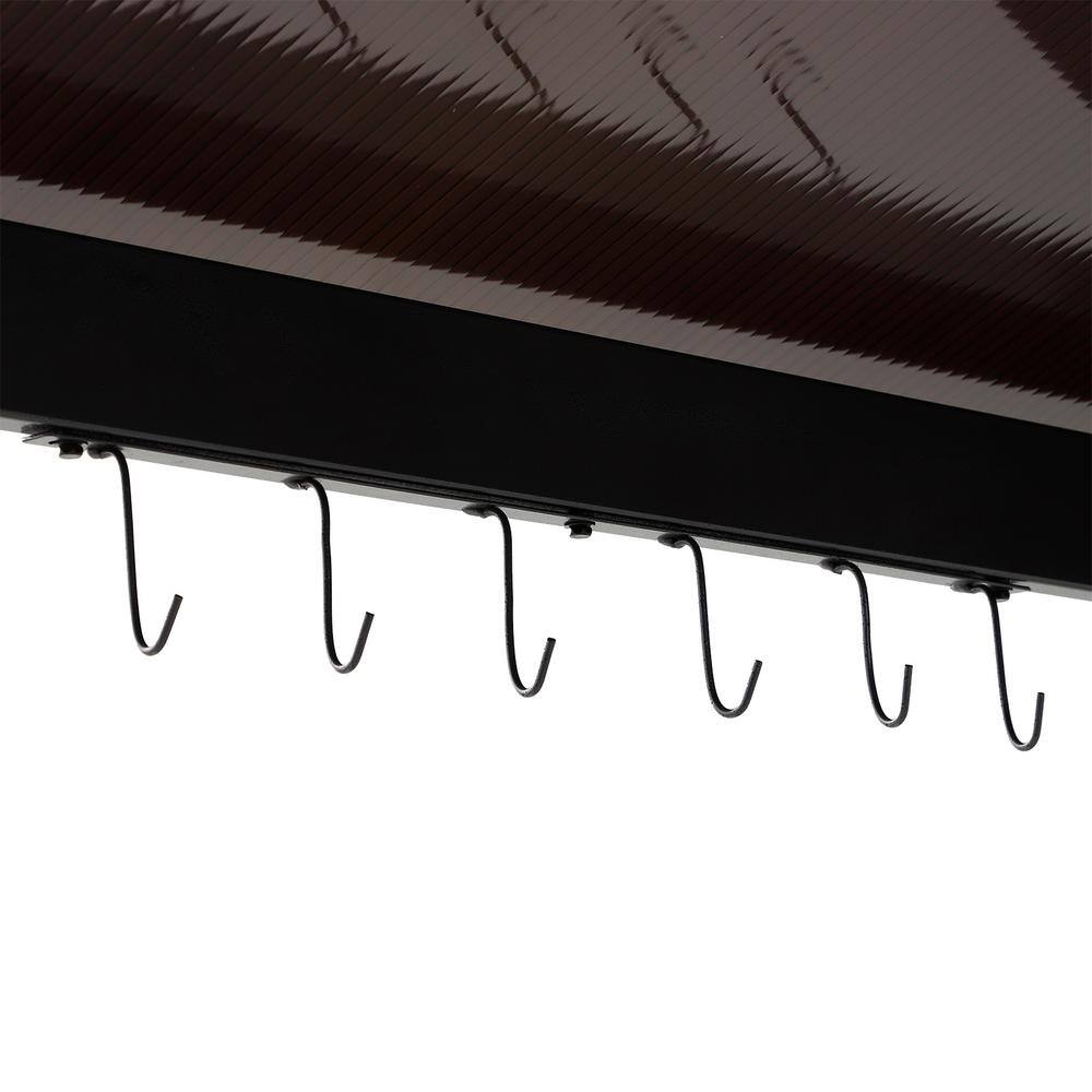 Outsunny 9' x 5' Black Hardtop BBQ Grill Gazebo