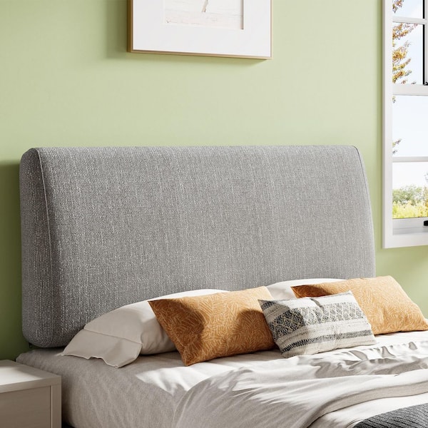 犀架様 PINMOCO Gray Queen Ergonomic Upholstered Foam Headboard