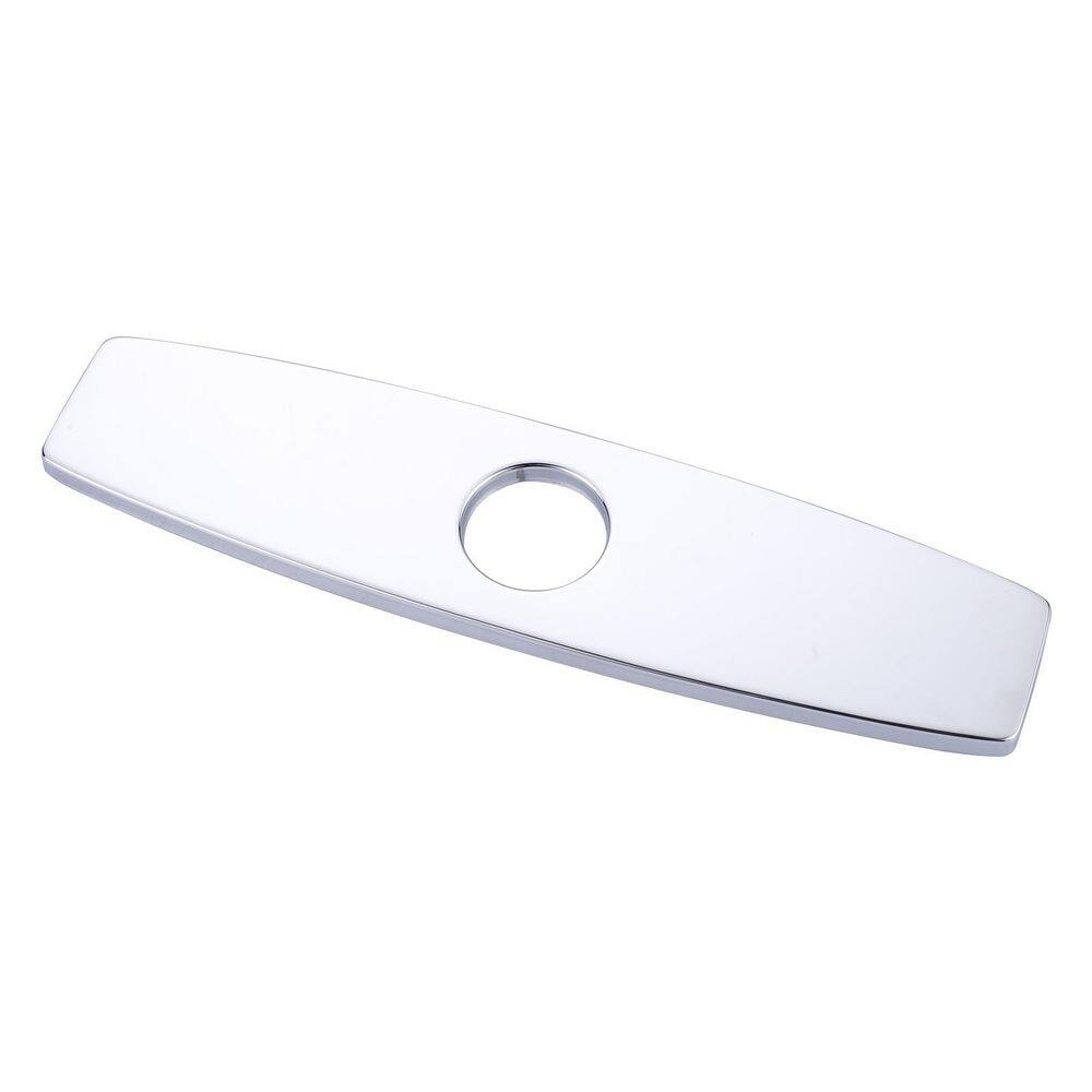 9.6 in. x 2.4 in. x 0.3 in. Stainless Steel 1-Hole or 3-Hole Sink Faucet Deckplate Hole Cover in Polished Chrome price history on PriceWatchPro