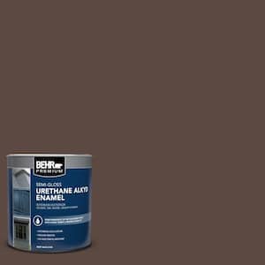 1 qt. #AE-18 Nomad Brown Semi-Gloss Enamel Urethane Alkyd Interior/Exterior Paint