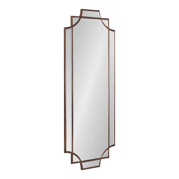 Kate and Laurel Minuette 42.00 in. H x 16.00 in. W Rectangle MDF Framed Bronze Mirror