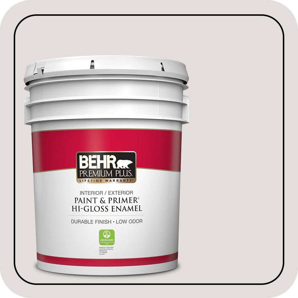 5 gal. #PR-W07 Fading Fog Hi-Gloss Enamel Interior/Exterior Paint & Primer price history on PriceWatchPro