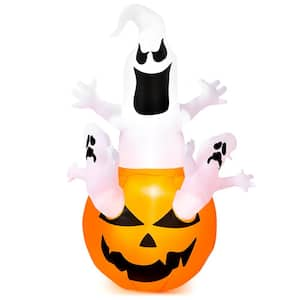 6 ft. LED light Animatronic Ghost Pumpkin Halloween Inflatable