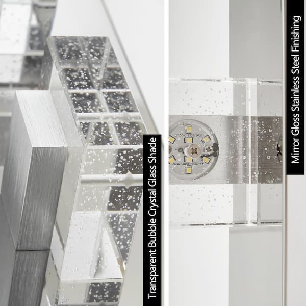 31 in. 5-Light Silver Dimmable Modern LED Vanity Light Bar Wall Sconce