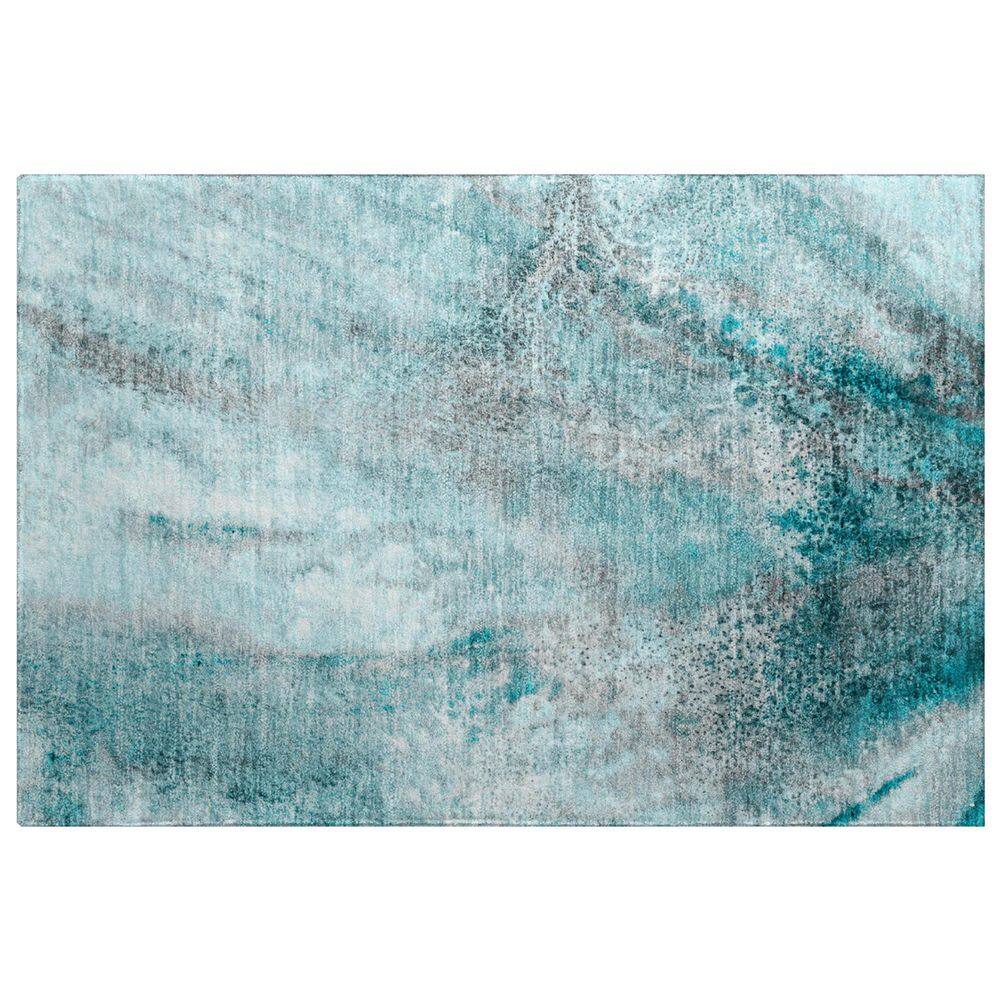 Dream Shag Premium Machine Washable Abstract ADS505 Teal 3 ft. x 4 ft. Area Rug price history on PriceWatchPro