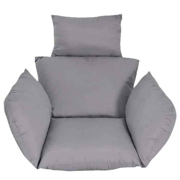 Outdoor Garden 18.6 in. x 25.5 in. Contoured Cushion 1-Piece 17.72 Seat Depth Outdoor Modular Sofa Cushion Grey