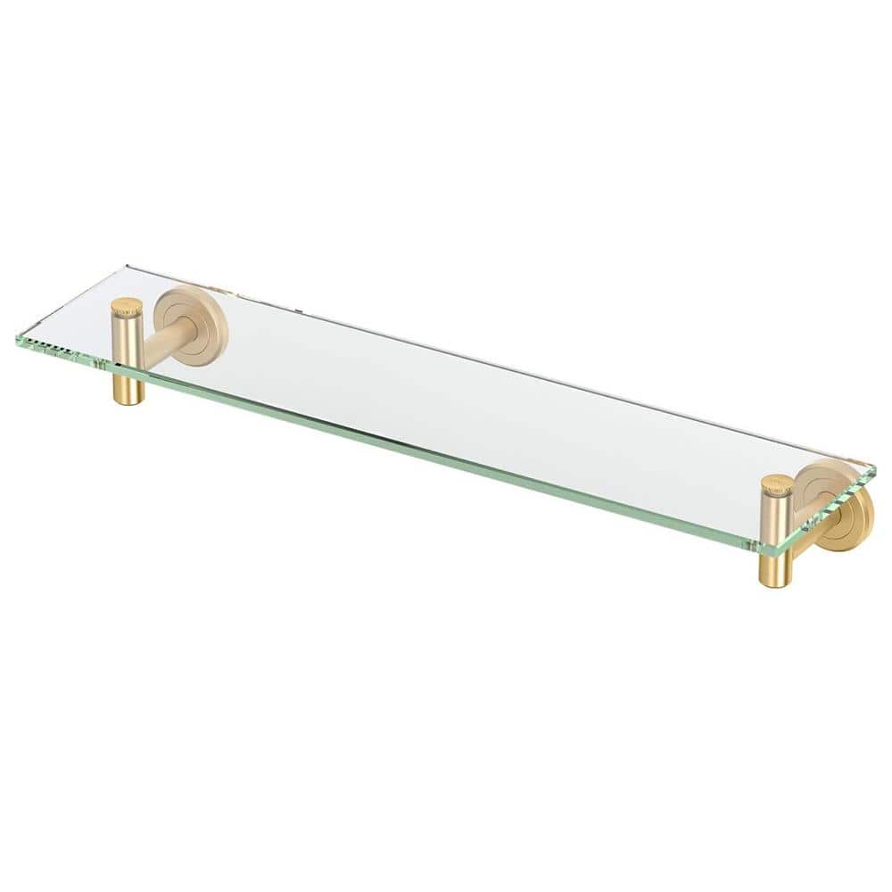 20.13 in. W x 5.5 in. D Decorative Wall Shelf, Wall Mounted Rectangle Clear