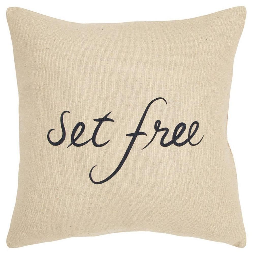 Natural Solid Polyester 20 in. x 20 in. Throw Pillow price history on PriceWatchPro