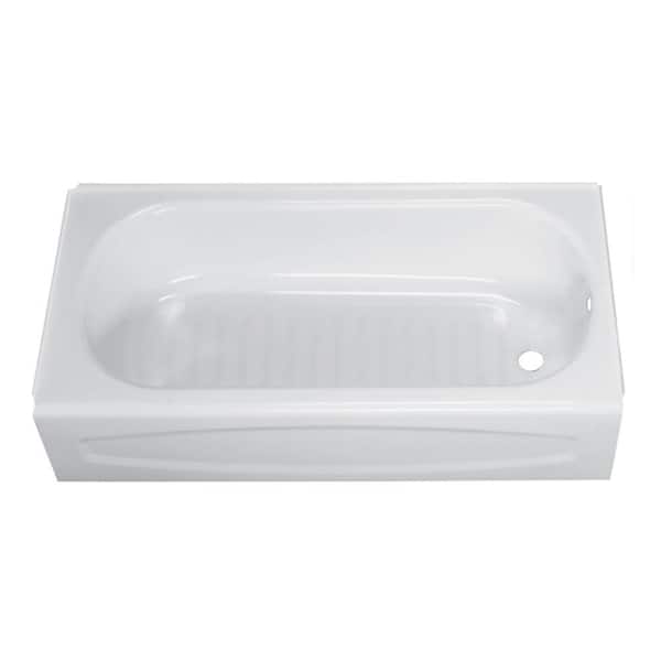 American Standard New Salem 60 in. x 30 in. Rectangular Apron Front Soaking Bathtub with Right Hand Drain in White