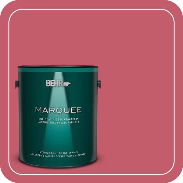 BEHR MARQUEE 1 gal. #MQ4-01 Candy Drop One-Coat Hide Semi-Gloss Enamel Interior Paint & Primer