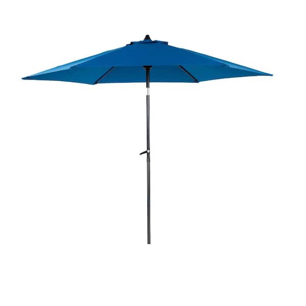 9 ft. Steel Market Tilt Patio Umbrella in Dark Blue
