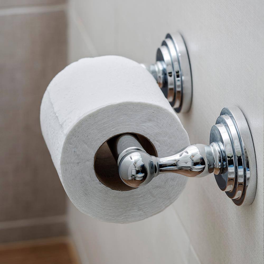 Chrome Double Post Zinc Toilet Paper Holder