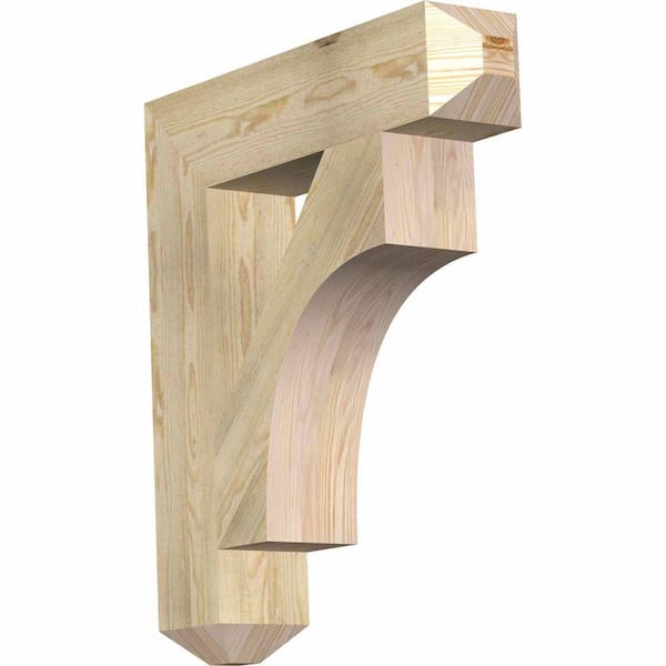 Ekena Millwork 6 in. x 32 in. x 28 in. Douglas Fir Westlake Craftsman Rough Sawn Bracket