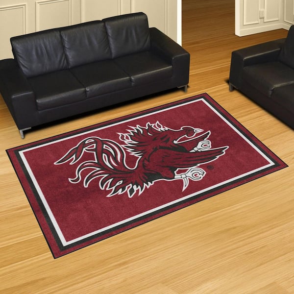 South Carolina Gamecocks Red 5 ft. x 8 ft. Plush Area Rug
